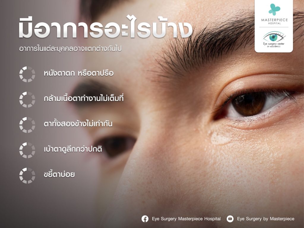 กล้ามเนื้อตาอ่อนแรงมีอาการอะไรบ้าง